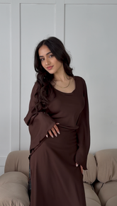 Ayla Dress in Brown
