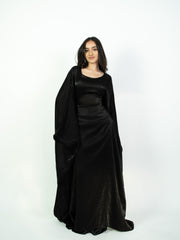 Aria Abaya in Shimmer Black