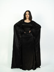 Aria Abaya in Shimmer Black