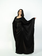 Aria Abaya in Shimmer Black