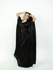 Aria Abaya in Shimmer Black