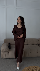 Ayla Dress in Brown