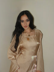 Aria Abaya Shimmer Gold